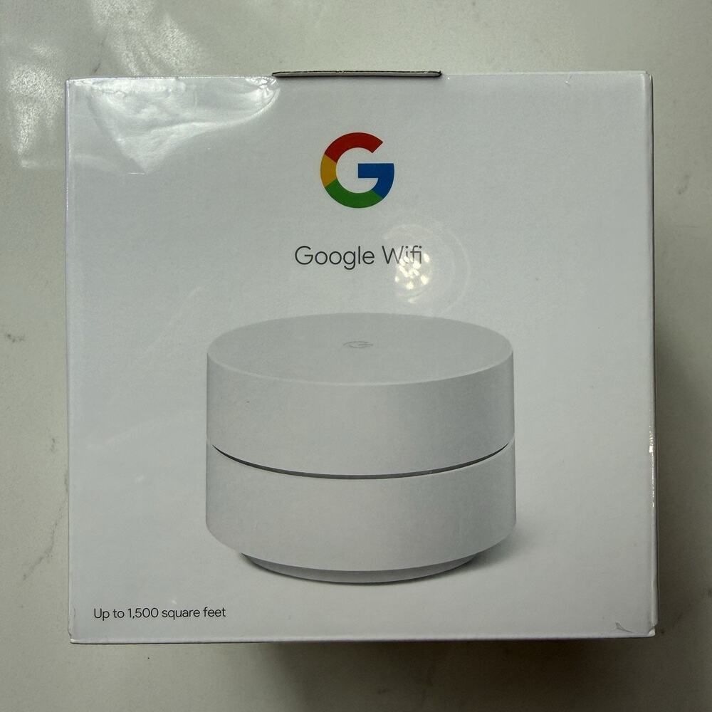 Google Wifi AC1200 Mesh WiFi System Wifi Router 1500 Sq Ft Coverage 1 pack NEW